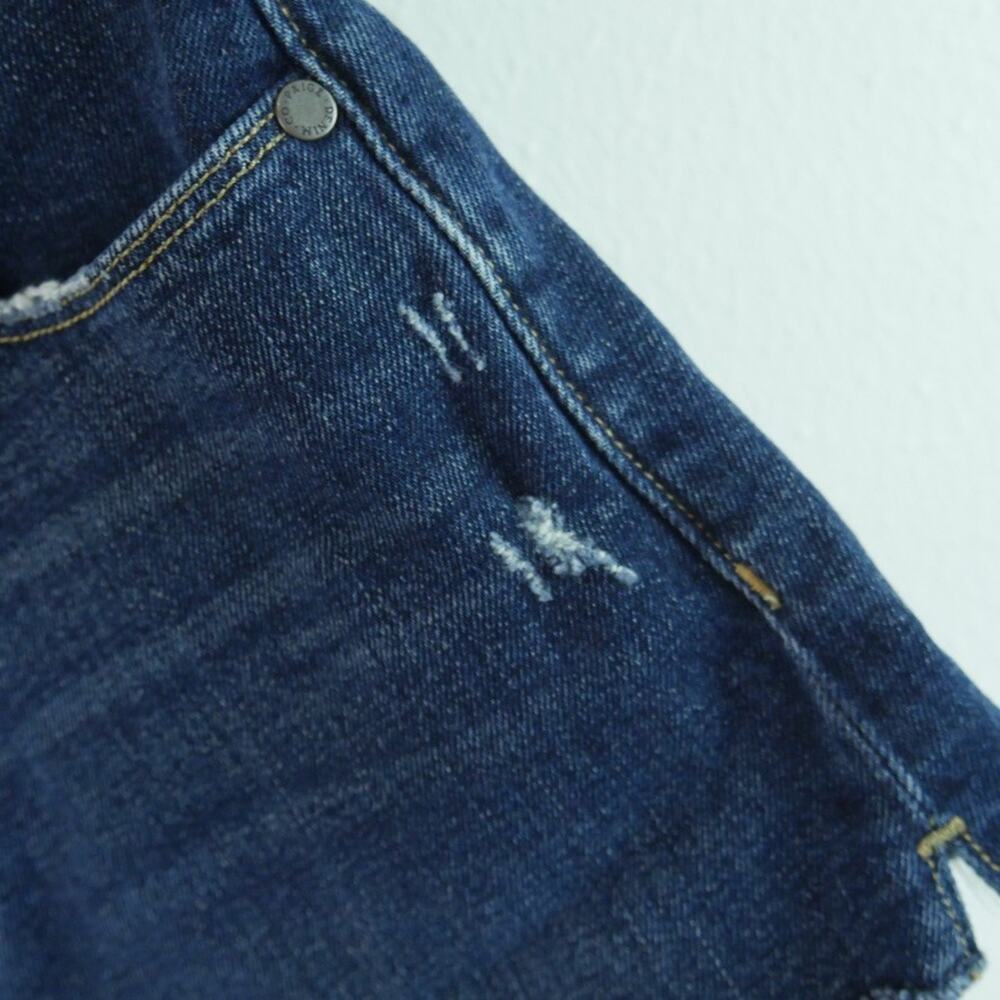 Paige Margot Short Size 23 High Rise Denim Blue Jean Short Shorts Distressed - Picture 5 of 10